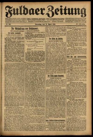Ausgabe vom Dienstag, den 11. April 1916.