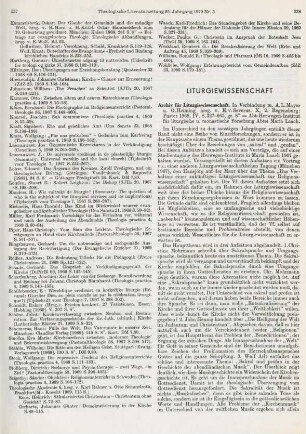 238-239 [Rezension] Archiv für Liturgiewissenschaft