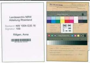 Entnazifizierung Anna Rittgen , geb. 25.07.1909 ()