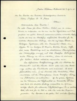 A. Brueckner an G. Karo