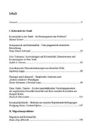 Inhaltsverzeichnis
