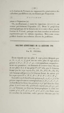 Solution géomètrique de la question 296.