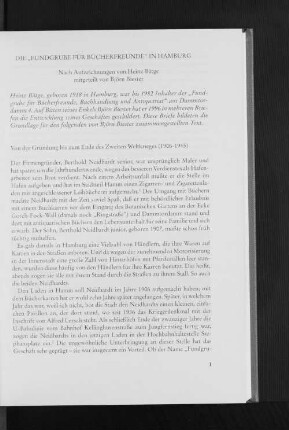 Die "Fundgrube für Bücherfreunde" in Hamburg