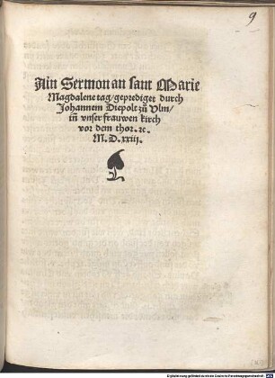 Ain Sermon an St. Marie Magdalene tag gepredigt