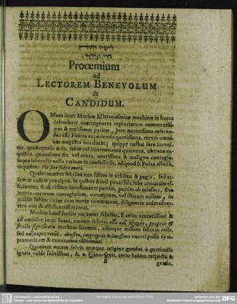 [Casus Medicus primus. De Febri Petechiali]