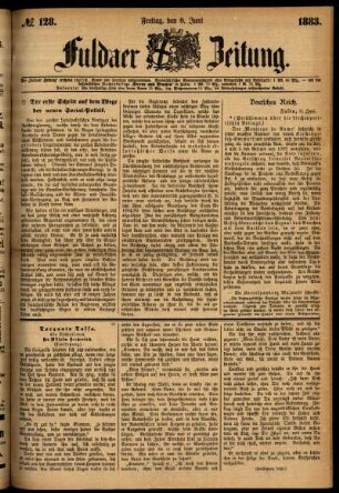 Ausgabe vom Freitag, den 08. Juni 1883.