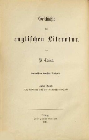 Die Anfänge und die Renaissancezeit der englischen Literatur