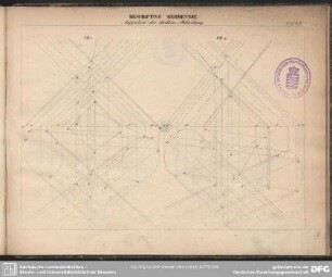 Descriptive Geometrie. Aufgaben der dritten Abtheilung. Taf. XX