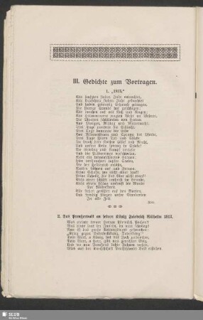 III. Gedichte zum Vortragen