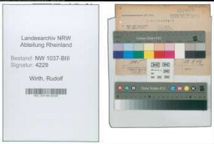 Entnazifizierung Rudolf Wirth , geb. 23.05.1909 (Vertreter)