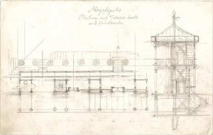 Thiersch, August ; Ägypten; Griechenland; Italien; Türkei; Antike Theaterbauten - Megalopolis, Bühne (Grundriss, Schnitt)