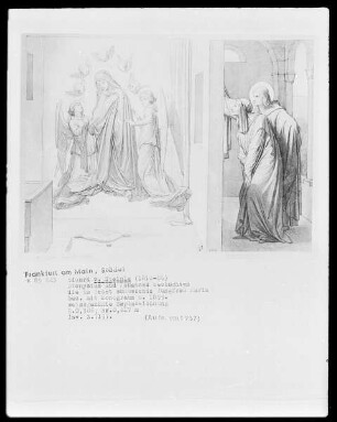 Johannes und Dionysus schauen Maria in Ekstase