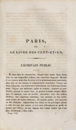 Paris, ou le livre des cent-et-un. 8