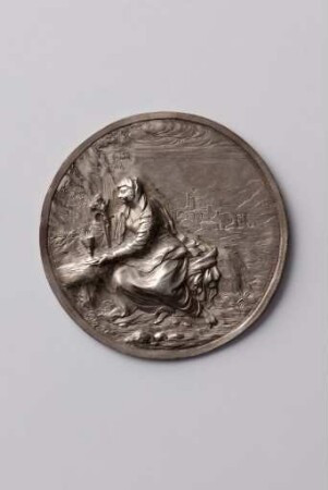 Silberrelief mit Darstellung Maria Magdalenas, 17./18. Jahrhundert