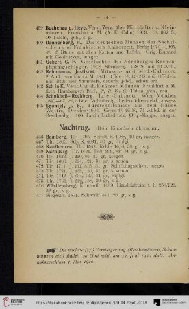 Nachtrag (Nr. 466-477)