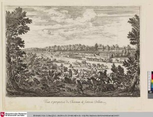Veüe et perspective du Chasteau de fontaine Belleau