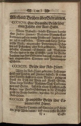 Allerhand Brühen über Gebratenes.
