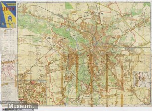 Straßenübersichtsplan der Messestadt Leipzig mit Strassenverzeichnis