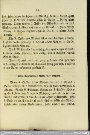 Schneckenförmige Kette mit Perlen