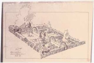 Kleingarten Typ 5 (Beerenobstgarten): Perspektivische Ansicht