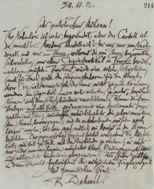 Brief an Erich Mühsam