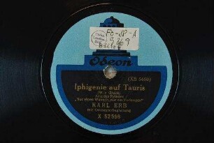 Iphigenie auf Tauris : Arie des Pylades "Nur einen Wunsch, nur ein Verlangen" / (W. v. Gluck)