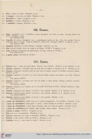 XIII. Émaux (No. 655 - 660)