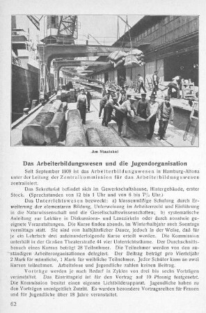 Das Arbeiterbildungswesen und die Jugendorganisation