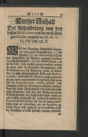 Kurtzer Inhalt Der Abhandelung von den besten Medicamenten ...