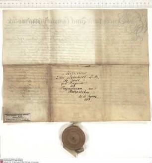Benedikt (Benedictus) von Zievel, Konventuale von Fulda, bekundet, dass ihm Amand [von Buseck], Bischof und Abt von Fulda, die Propstei Holzkirche...