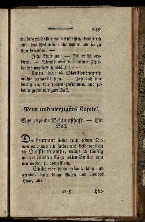 Neun und vierzigstes Kapitel. Eine reizende Bekanntschaft. - Ein Ball.