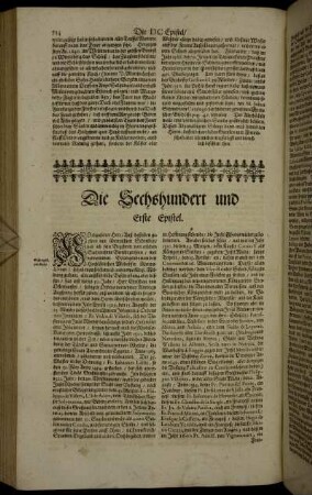 Die Sechshundert und Erste Epistel. - Die DCXXVI. Epistel.