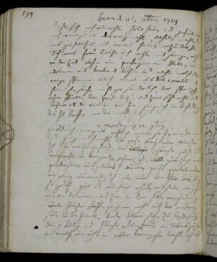 Bern/Murten/Moudon/Lausanne/Morges/Nyon/Genf 11. November - 5. Dezember 1714