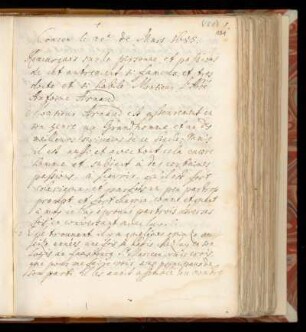 Conceu? le 20e de Mars 1685.
