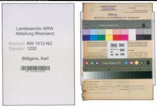 Entnazifizierung Karl Blittgens , geb. 21.02.1909 (Vorarbeiter)