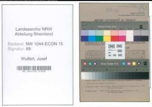 Entnazifizierung Josef Wulfert , geb. 16.03.1898 (Schmiedemeister)
