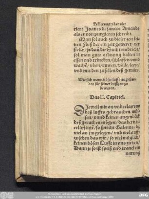 Wie sich wann böser lufft angestanden für seiner boßheit zu bewaren. Das II. Capittel.