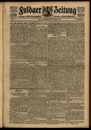 Ausgabe vom Donnerstag, den 25. April 1907.
