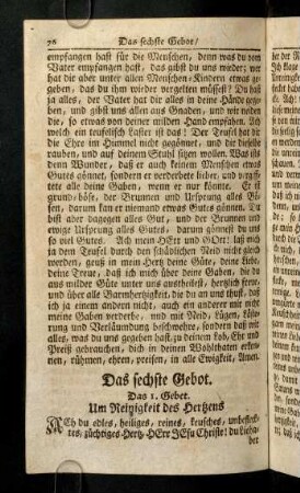 76-83, Das Sechste Gebot
