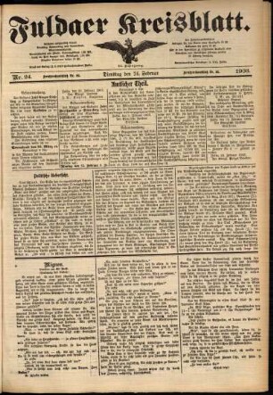Ausgabe vom Dienstag, den 24. Februar 1903.