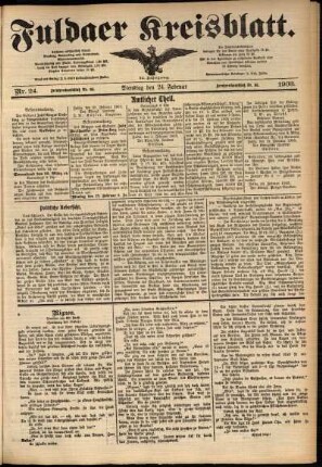 Ausgabe vom Dienstag, den 24. Februar 1903.