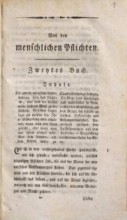 Abhandlung über die menschlichen Pflichten : in drey Büchern, [2]