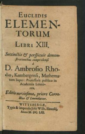 Euclidis Elementorum Libri XIII.