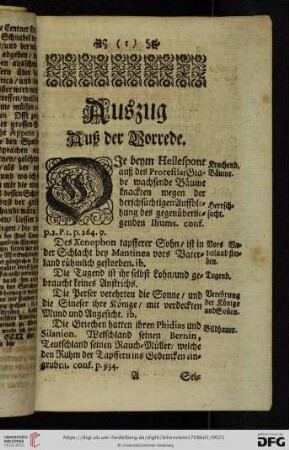 Auszug auß der Vorrede