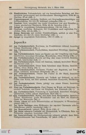 Japonika (Nr. 443-478)