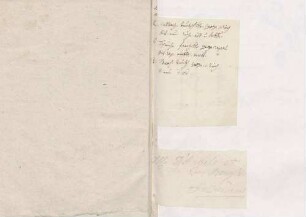 Notizen von Karoline Luises Hand, Nennung von d'Angelo & van den Berg, Anrede von Terrier de Monciel.