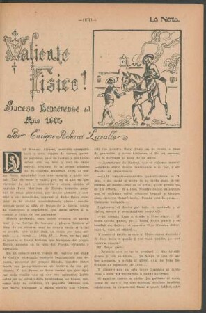 ¡Valiente Fisico! : (Suceso bonaerense del año 1605)