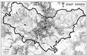Stadtplan von Hüttental mit Stadt Eiserfeld, Ortsteil Kaan-Marienborn, Trupbach, Gosenbach, Seelbach, Breitenbach