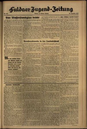 Zweite Ausgabe vom Donnerstag, den 30. Dezember 1937.