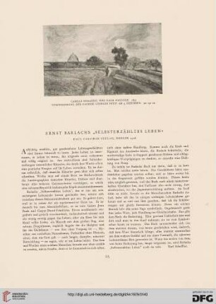 Ernst Barlachs "Selbsterzähltes Leben": Paul Cassirer Verlag, Berlin 1928